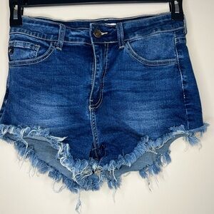 Kancan Frayed Hem Denim Shorts Size 7/27
